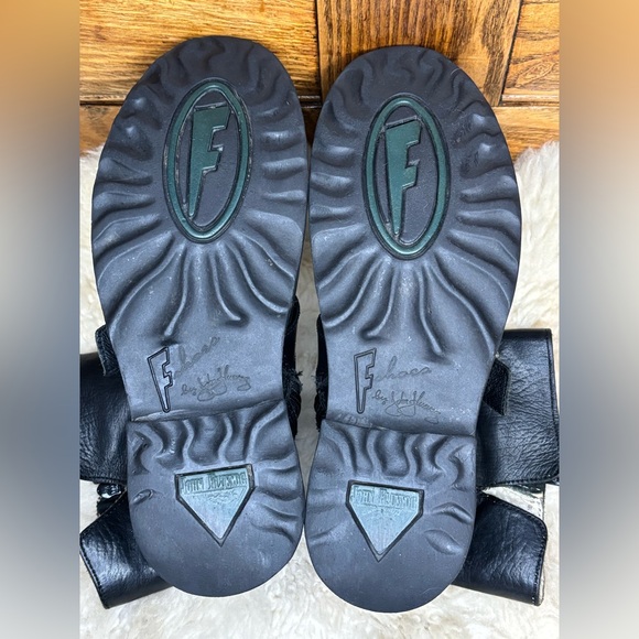 John Fluevog F Shoes Size 9.5-10 Bobbi Side Zip Black Ankle Boots DISCONTINUED - Picture 10 of 13